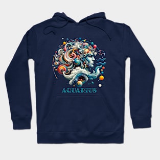 Aquarius The Water Bearer Zodiac Sign Hoodie